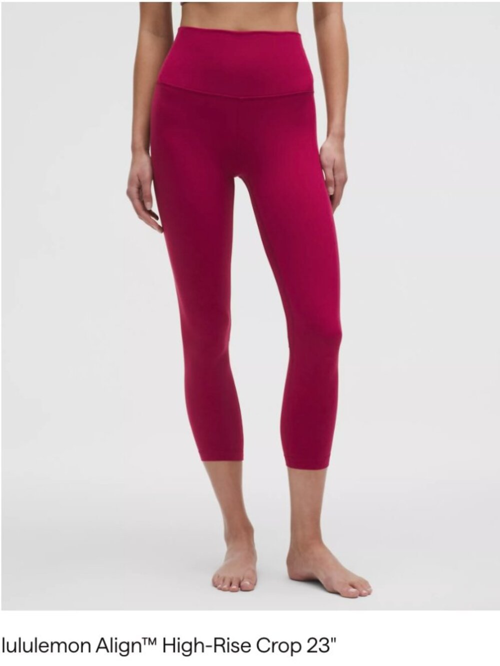 lululemon Align High-Rise 23" Crop Leggings — Size 4 — Magenta Smoke Worn Twice